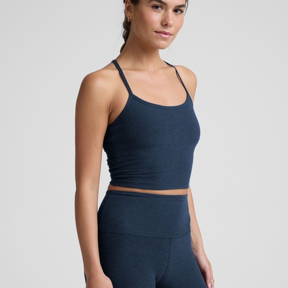 Beyond Yoga Tops - NWT Beyond Yoga Spacedye Slim Racerback Cropped Tank in Nocturnal Navy